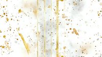 Luxurious gold and silver paint splatters with metallic streaks on white background, perfect for elegant designs, invitations, and festive decorations.
