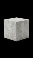 Concrete cube block isolated on transparent background, ready for T-shirt design, stickers, clipart, print on demand, and sublimation projects.