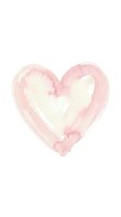 Soft pink watercolor heart with cream center on white background, isolated and ready for design use on apparel, invitations, and branding projects.