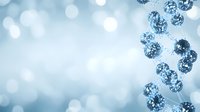 Microscopic view of virus cells in blue tones floating against defocused background with bokeh lights, scientific medical research concept for healthcare and medicine.