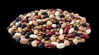 Assorted legumes and beans pile isolated on transparent background, ready for clipart, print-on-demand, sublimation, t-shirt design, stickers, and digital crafts.
