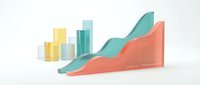 Colorful abstract geometric shapes and cylinders in pastel tones creating modern minimalist composition for contemporary design projects and presentations.