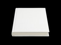 Blank white hardcover book isolated on transparent background, ready for mockup, clipart, stickers, print on demand, sublimation, and t-shirt design use.