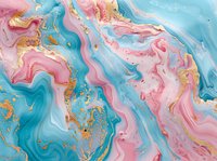 Luxurious marble abstract background with pink, turquoise and gold fluid art texture. Perfect for elegant interior design, wedding stationery, and modern wall decor projects.