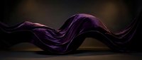 Flowing purple silk fabric with elegant waves against dark background, suitable for luxury design, fashion, textile, and abstract creative projects.