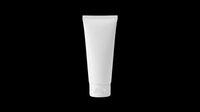 Blank white cosmetic tube isolated on transparent background, ready for design use on product packaging, labels, print-on-demand items, and sublimation projects.