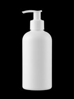 White pump dispenser bottle isolated on transparent background, ready for design use in mockups, stickers, print on demand, sublimation, and clipart projects.
