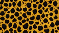 Black spots on yellow background create organic leopard pattern, seamless repeat design for fashion, textiles and surface decoration. Natural wild animal print motif.