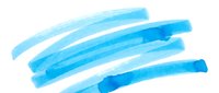 Abstract blue watercolor brush strokes on white background, isolated design element suitable for graphic design, web design, presentations, and creative projects.