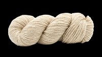Skein of natural cream-colored twisted yarn isolated on transparent background, ready for crafting, knitting projects, textile design, print-on-demand products, and digital art applications.