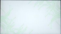 Modern green circuit board pattern on white background for technology presentations and digital design projects.