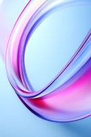 Flowing curved lines in pink and blue create dynamic abstract composition with smooth gradient transitions and light effects, suitable for modern business designs.