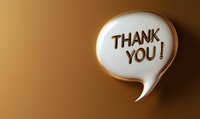 Speech bubble shaped cookie with thank you message written in chocolate icing on white frosting background against warm brown surface. Perfect for gratitude themes.