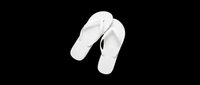 White flip flops isolated on transparent background, ready for T-shirt design, stickers, clipart, print on demand, and sublimation projects.