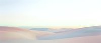 Soft pastel sand dunes with gentle rolling hills in warm beige and cool blue tones, creating a serene desert landscape for backgrounds and design projects.