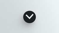 Minimalist black circle with white checkmark symbol on light background, isolated design element for business and interface concepts.