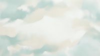 Soft pastel clouds floating across a dreamy sky in gentle shades of mint green, cream, and white, creating a serene and calming atmospheric background for design projects.