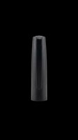 Black tapered cylindrical connector sleeve isolated on transparent background, ready for design use in technical illustrations, product mockups, clipart, and print-on-demand applications.