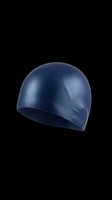 Navy blue silicone swim cap isolated on transparent background, ready for stickers, print on demand, clipart, sublimation, and t-shirt design use.
