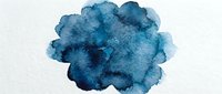 Abstract blue watercolor splash with organic flowing shapes on white background for artistic design projects and creative layouts.