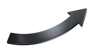 Black curved arrow pointing upward and right on white background, isolated for graphic design, presentations, and business growth concepts.