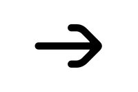 Black arrow pointing right on white background isolated for web design, navigation, direction indicators, presentations and user interface elements.