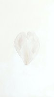 Delicate watercolor leaf in soft pink and beige tones on white background, botanical art for nature-inspired designs and organic branding projects.