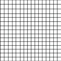 Simple black and white grid pattern with equal square cells arranged in rows and columns on white background. Seamless geometric design for textile and surface patterns.