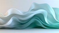 Flowing abstract waves in soft mint green and white create gentle curved layers with smooth gradients and elegant movement. Suitable for modern minimalist designs.