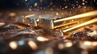Luxury golden champagne cork with sparkling bubbles and warm bokeh lights creating festive celebration atmosphere for New Year and special occasions.