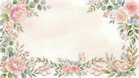 Watercolor floral frame with pink peonies, roses, and green foliage on isolated background. Suitable for wedding invitations, greeting cards, and design projects.