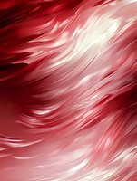 Abstract flowing red and white waves creating dynamic movement and energy pattern. Soft blended gradient background for modern graphic design projects.
