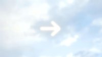 Glowing white arrow pointing right against soft blue sky with clouds, symbolizing direction, progress, and forward movement for web design and marketing.