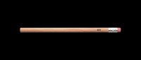 Wooden pencil with pink eraser isolated on transparent background, ready for stickers, clipart, print on demand, T-shirt design, and sublimation projects.
