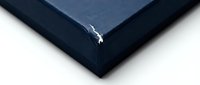 Dark blue book cover corner showing wear and tear damage with peeling edges on white background for design projects.