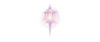 Vintage pink street lamp with watercolor effect isolated on white background, suitable for design projects, invitations, and decorative applications.