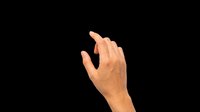 Human hand pointing or tapping gesture, isolated on transparent background, ready for T-shirt design, stickers, clipart, print on demand, and sublimation projects.