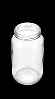 Empty glass jar with threaded mouth isolated on transparent background, ready for clipart, print-on-demand, sublimation, stickers, and design projects.