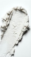 White cream or paste texture swatch isolated on background, suitable for cosmetics, skincare, makeup, and beauty product design mockups.