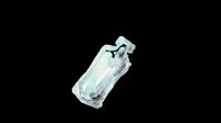 Transparent glass bottle with stopper isolated on transparent background, ready for clipart, t-shirt design, print-on-demand products, stickers, and sublimation projects.