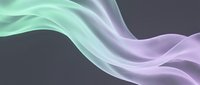 Abstract flowing waves in mint green and lavender purple colors creating smooth gradient transitions on dark background for modern digital design projects.