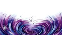 Abstract purple and blue swirl with sparkles and light effects on white background for creative design projects and digital art compositions.