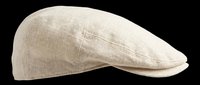Beige linen flat cap isolated on transparent background, ready for fashion clipart, t-shirt design, print on demand, stickers, and sublimation projects.