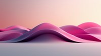 Abstract smooth pink and purple waves creating gentle rolling hills against gradient background, modern minimalist design for presentations and backgrounds.