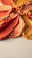 Dried persimmon fruit slices arranged in circular pattern showing natural orange and red colors with wrinkled texture for healthy snacking and food photography.
