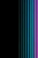 Vertical gradient stripes in turquoise, blue and purple tones against black background create modern minimalist pattern for technology and business designs.