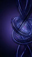 Abstract purple twisted cables forming dynamic knots on gradient background for technology and digital design projects.