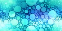 Luminous aqua blue bokeh circles pattern on gradient background creates dreamy underwater atmosphere, suitable for modern design projects and abstract backgrounds.