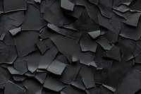 Cracked and peeling dark gray surface with layered fragments creating dynamic texture and depth pattern. Abstract background for modern design projects.
