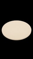 Round ceramic pizza stone isolated on transparent background, cut out and ready for kitchen, cooking, food, and baking product design, clipart, stickers, and print on demand.